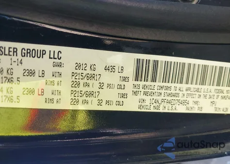 2014 Jeep Patriot High Altitude from USA, damaged, VIN 1C4NJPFA4ED754854